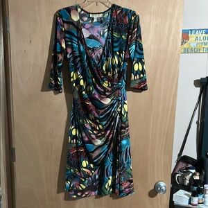 Janine Multicolor Abstract Print Dress